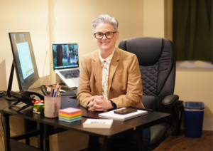 Rachel Black, Executive Director of Bloomingdale School of Music, in her office