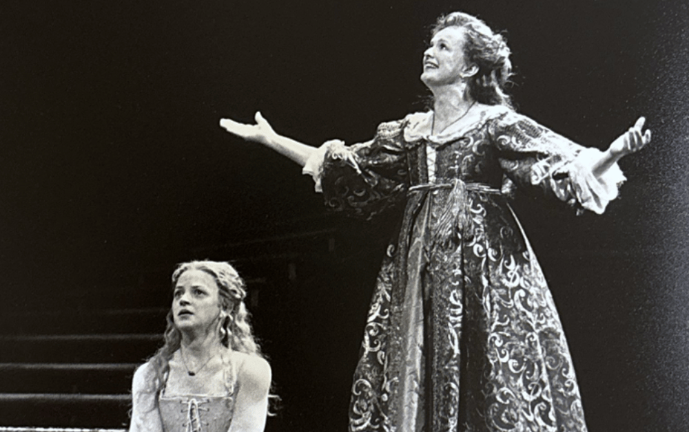 Rachel Black performing in The Tempest during her professional acting career